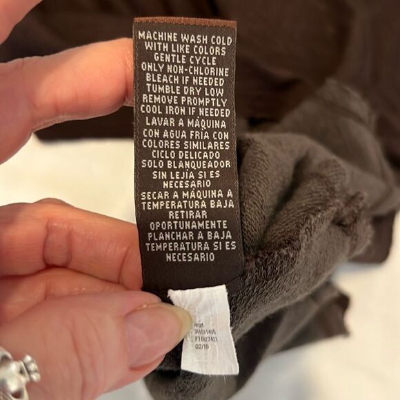 Target sizeM long sleeve brown with brown & cream tie dye sleeve cuffs tunic EUC - Picture 4 of 9